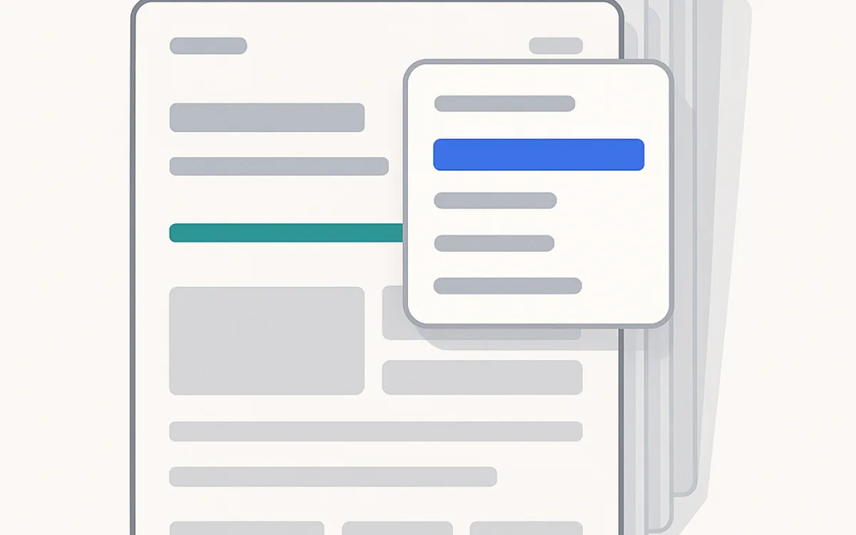 Language switcher on a website with several language versions listed