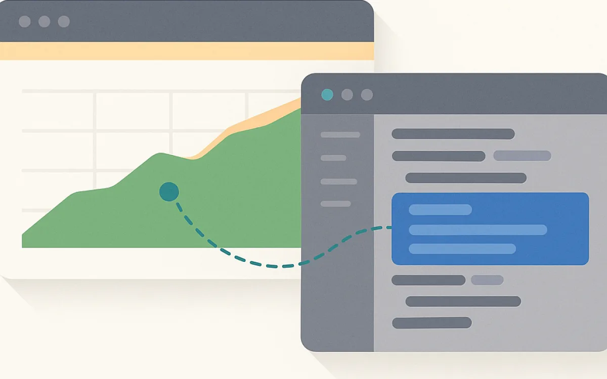 Search Console coverage report open next to a code editor