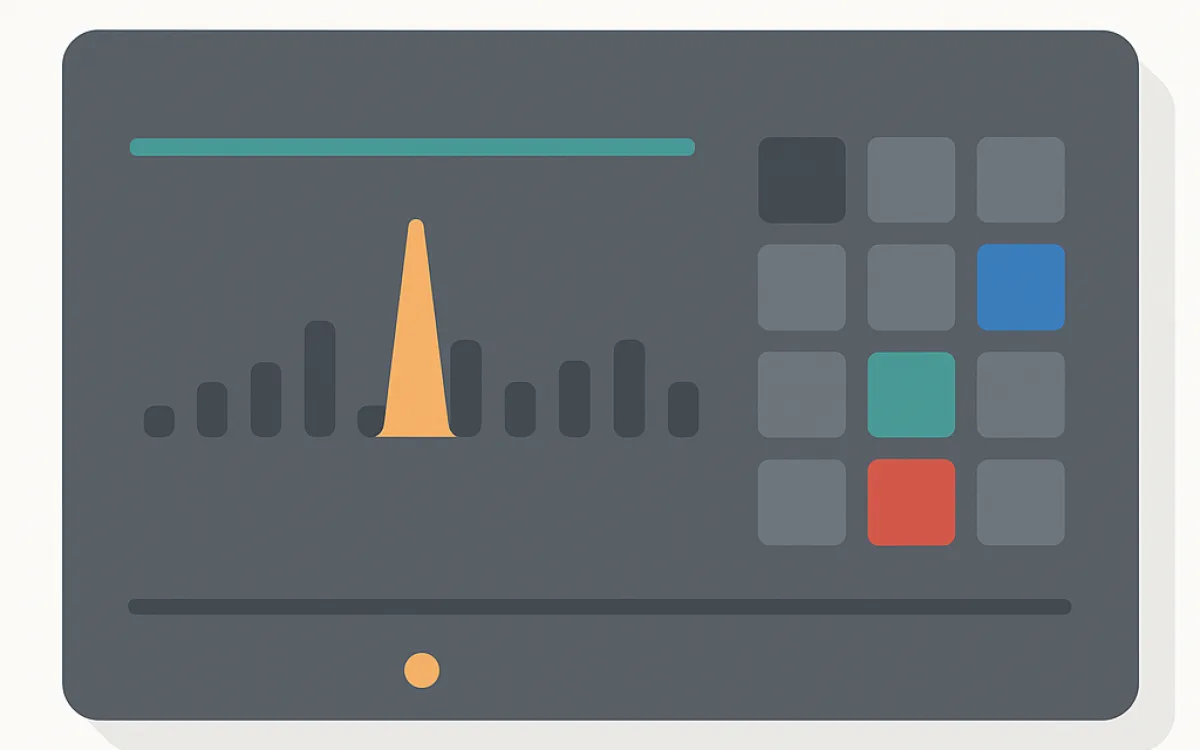 Uptime and error rate dashboard with an alert timeline